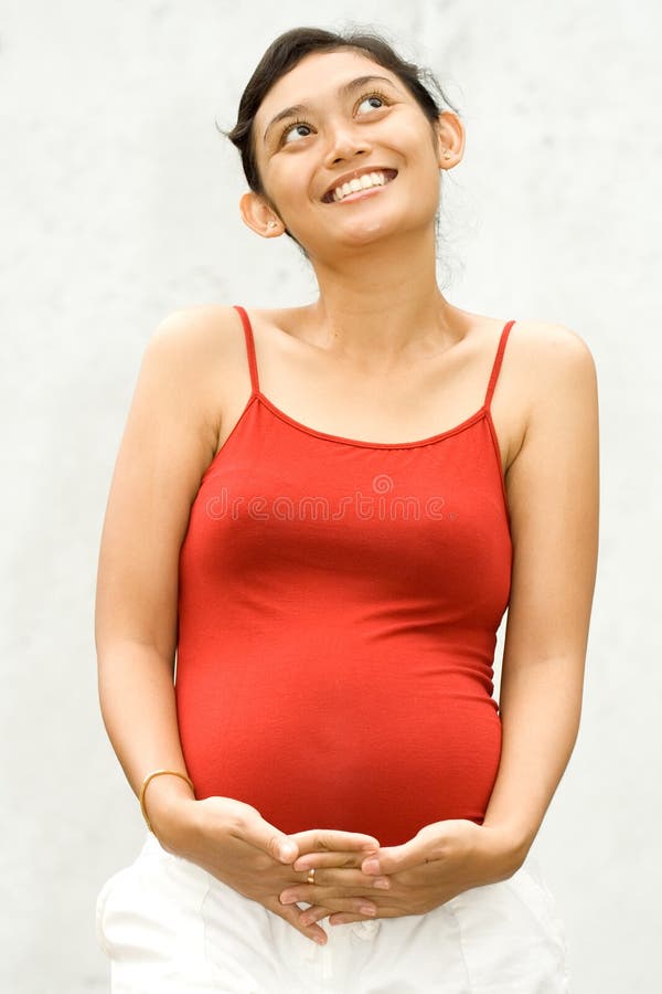 Happy pregnant woman