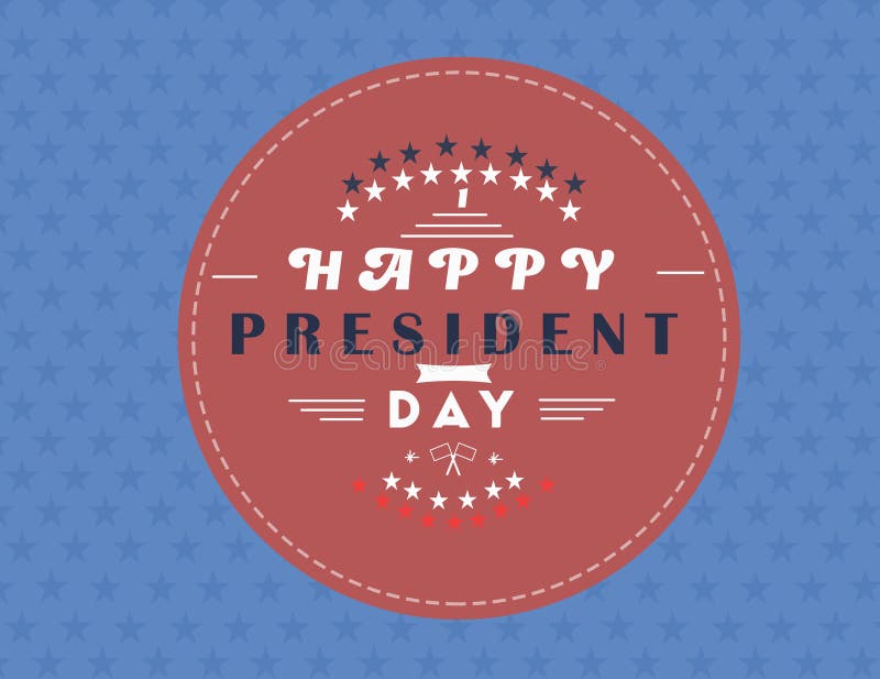 Happy Presidents Day with stars and ribbon. illustration Hand drawn text lettering for Presidents day in USA. Calligraphic design stock illustration Happy Presidents Day with stars and ribbon. illustration Hand drawn text lettering for Presidents day in USA. Calligraphic design stock illustration