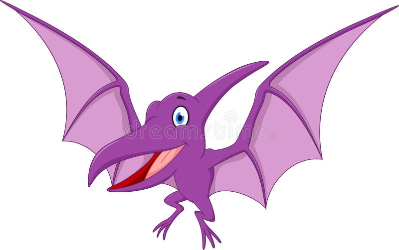 Free Clipart: Cartoon pterodactyl with upraised wings