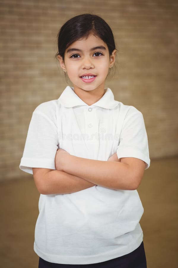 Happy Pupil with Folded Arms Stock Photo Image of education