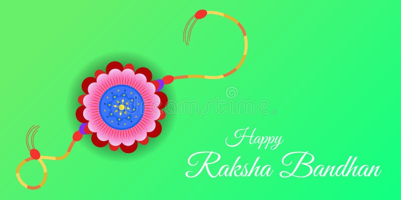 Happy Raksha Bandhan with Creative Rakhi Illustration. Raksha ...