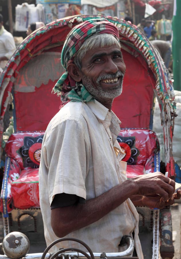 Happy Rikshaw Puller stock photos Happy Rikshaw Puller stock photos