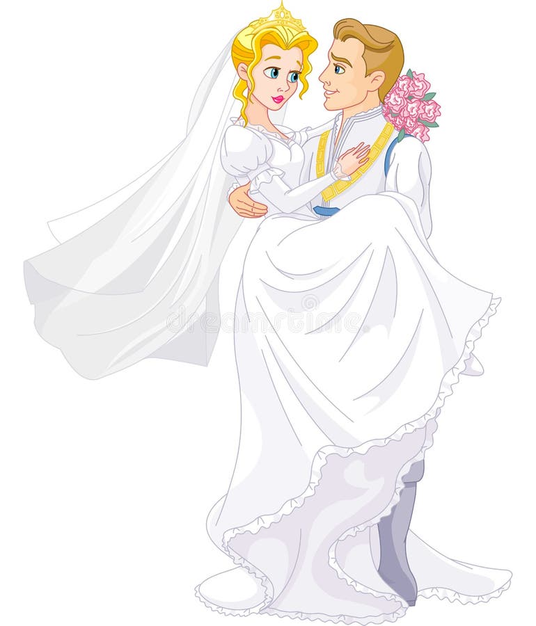 Happy royal couple royalty free illustration