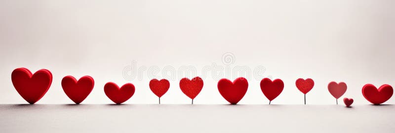 Red hearts background on white Royalty Free Vector Image