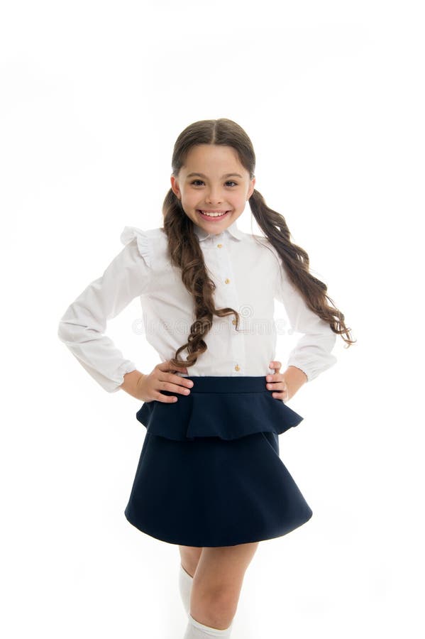 Happy Schoolgirl. Hairstyle for Schoolgirl Nice and Easy. Gorgeous Tails  Perfect for Every Day of Week Stock Image - Image of happy, hair: 120427059