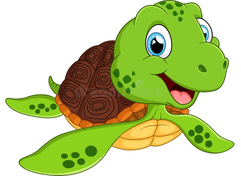 Download Happy sea turtle cartoon stock vector. Illustration of ...