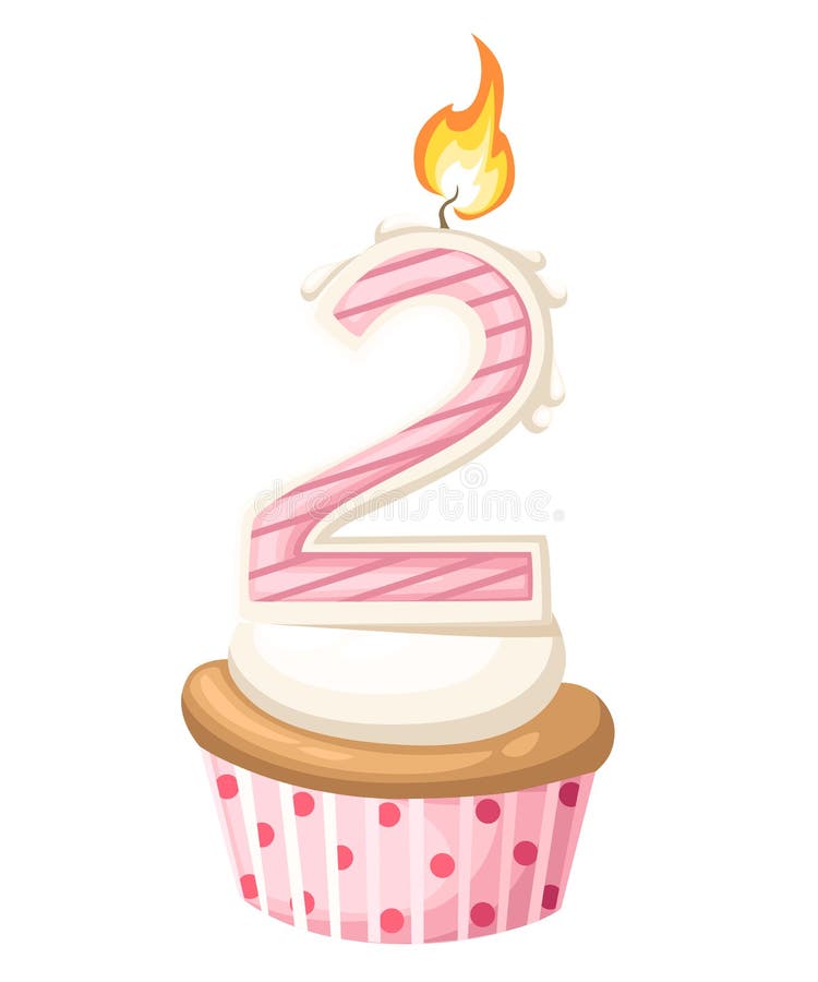 Happy Second Birthday stock vector. Illustration of cake - 27928864