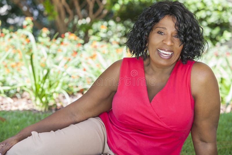 Happy Senior African American Woman royalty free stock photo