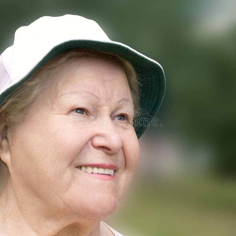 Happy senior woman portrait