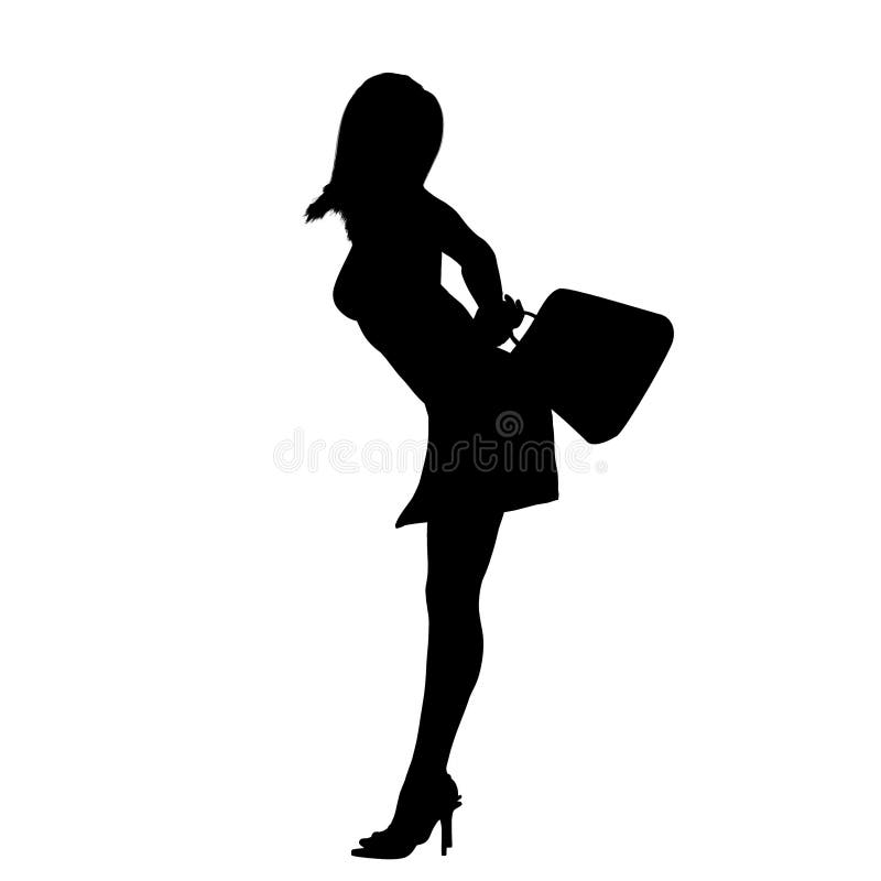 Female silhouette stock illustration. Illustration of dance - 12546648