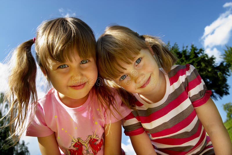 Happy sisters