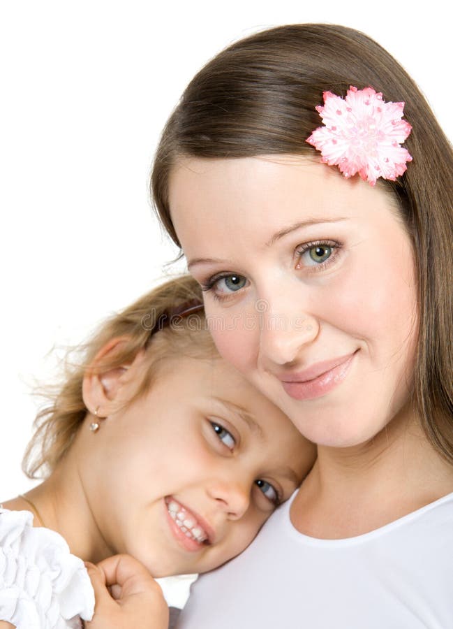 Happy sisters stock image