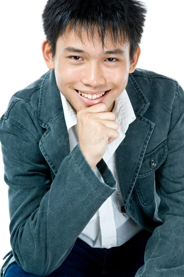 Happy Smart Asian Teen royalty free stock image