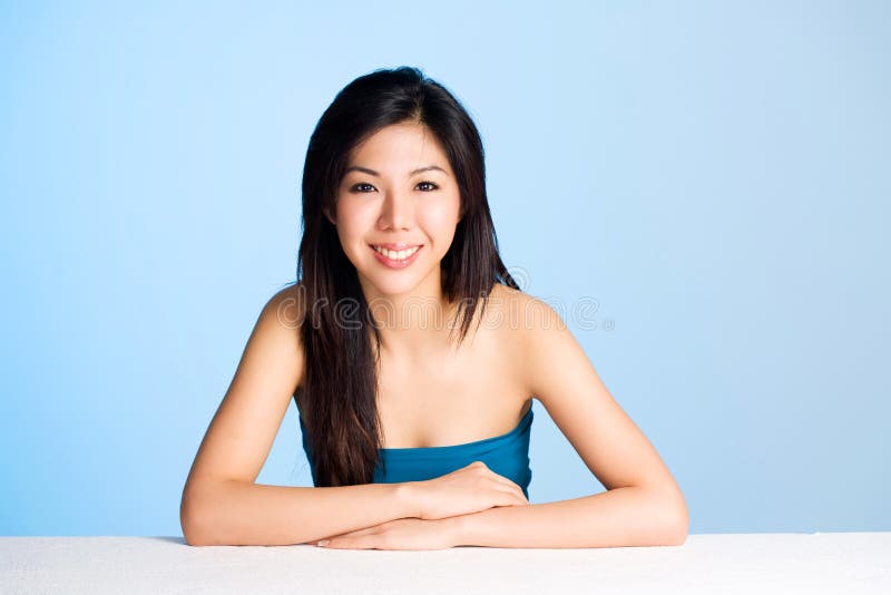 Happy smile of asian young woman