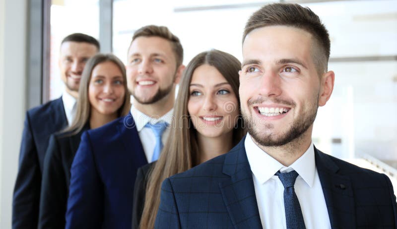 Happy smiling business team royalty free stock image