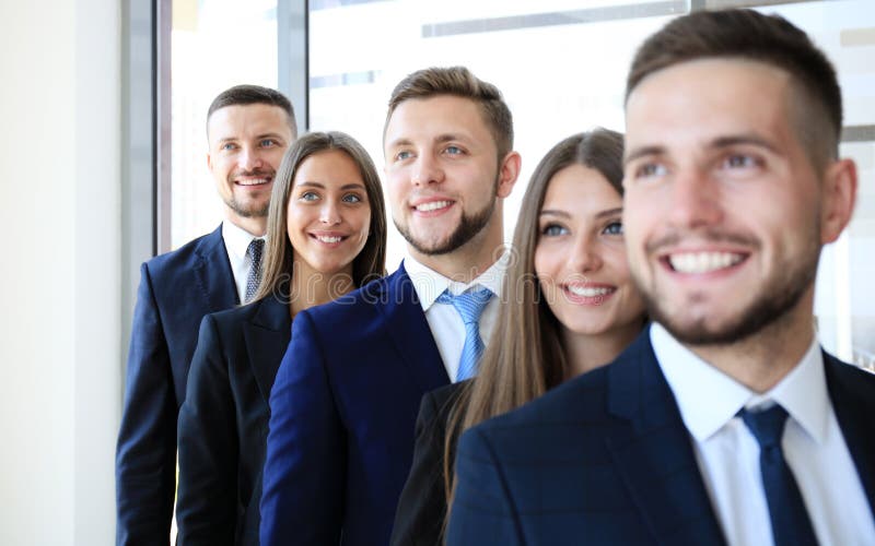 Happy smiling business team stock photos