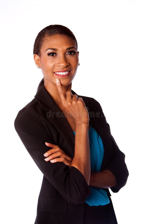 Happy smiling business woman stock image
