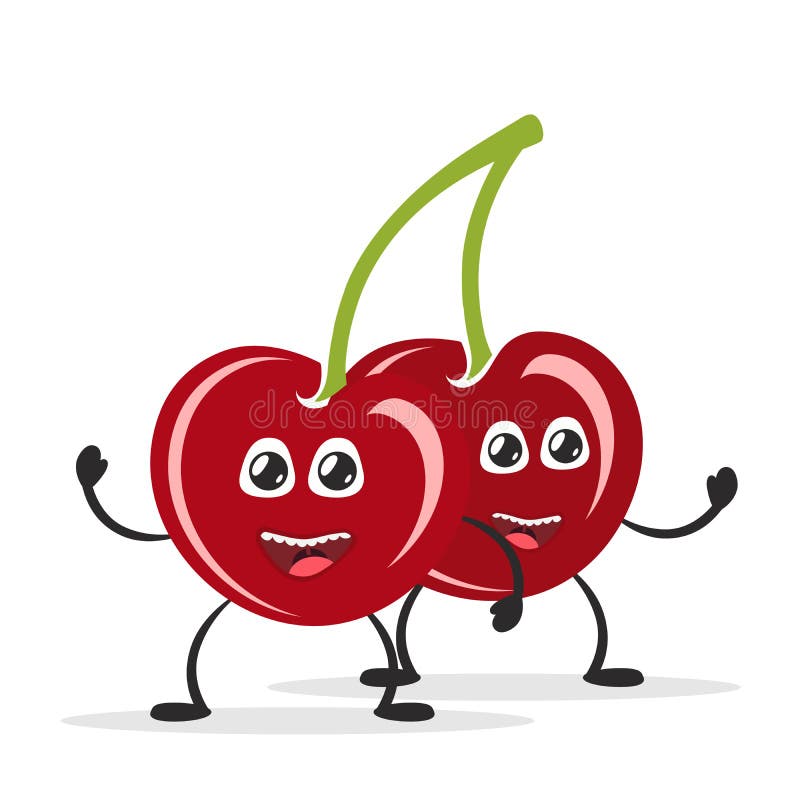 Smiling Cherry Cartoon Face Stock Illustrations – 457 Smiling Cherry ...