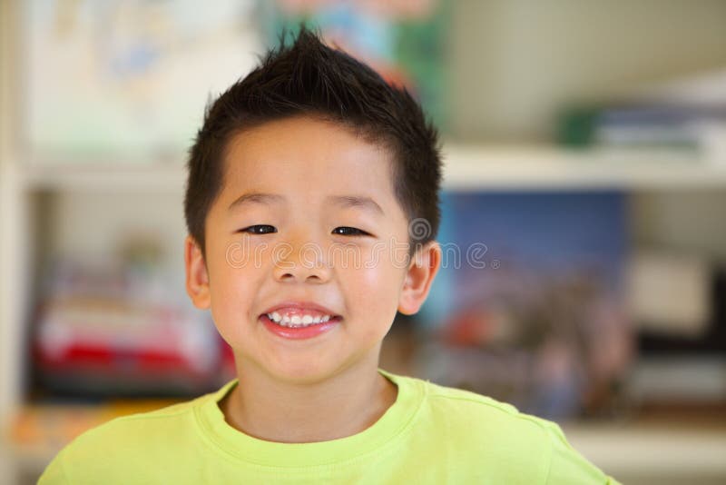 Happy Smiling Young Asian Boy Stock Image Image of studio, happy