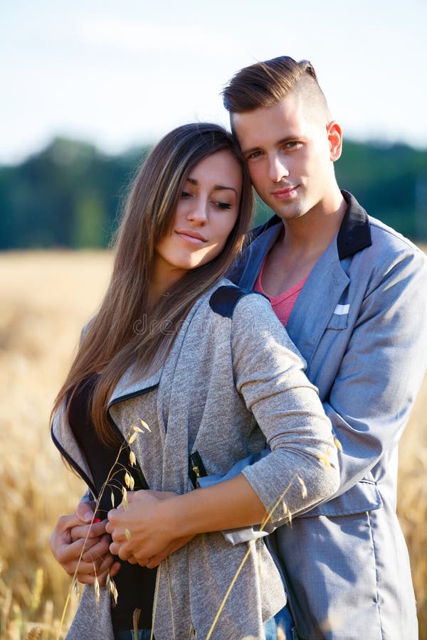 Happy smiling young couple outdoor. valentine concept stock photos Happy smiling young couple outdoor. valentine concept stock photos