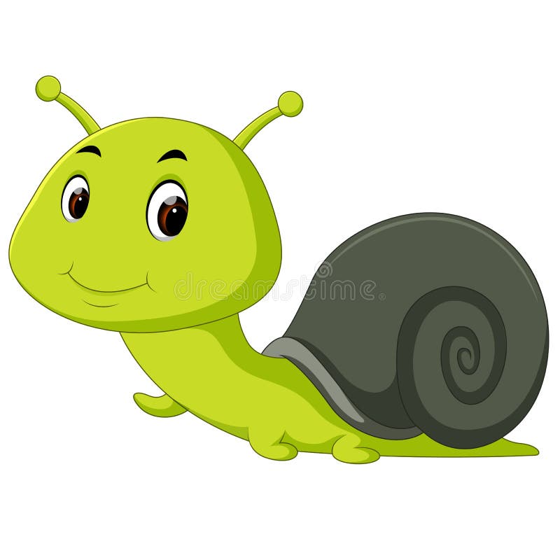 Cute snail cartoon running stock vector. Illustration of side 75500187