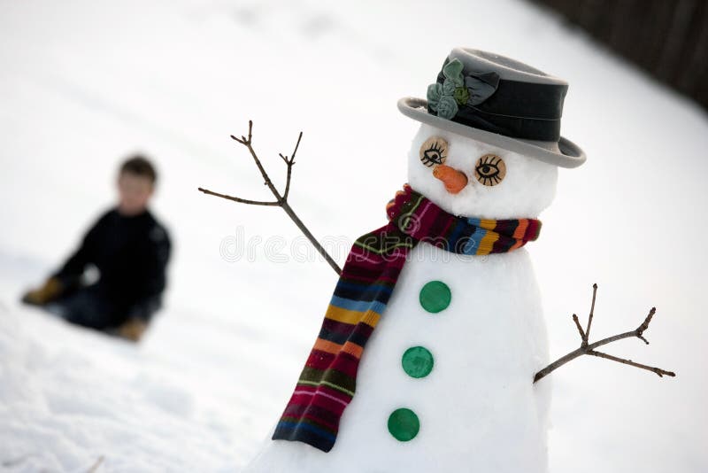 Happy snow man