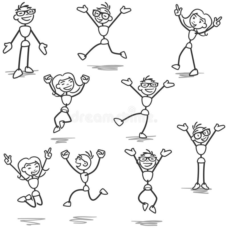 Happy Stickman Jumping Celebrating Cheering Stock Vector - Illustration of funny, stickman: 39586075 Happy Stickman Jumping Celebrating Cheering Stock Vector - Illustration of funny, stickman: 39586075
