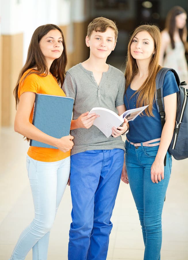 Happy Students stock image