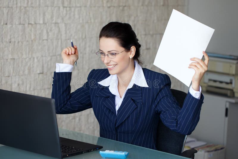 Happy successful businesswoman stock images Happy successful businesswoman stock images