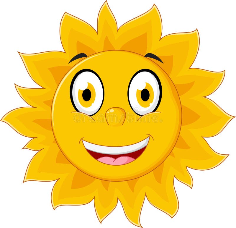 Happy Sun Cartoon Character Stock Illustration Illustration Of