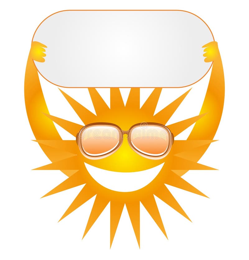 Sun man cartoon character stock vector. Illustration of holidays 23753834