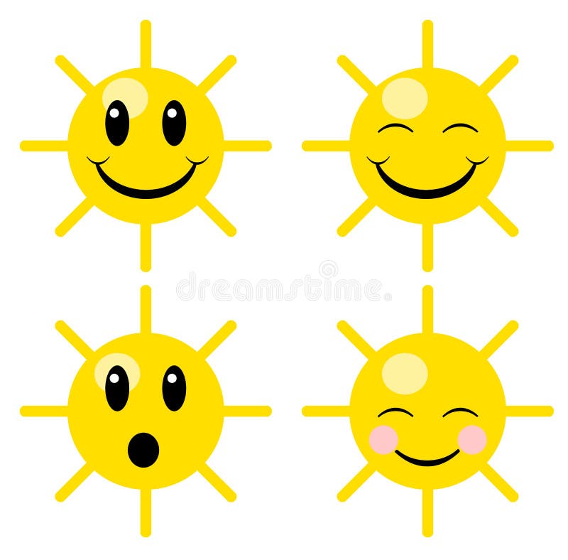 Happy suns stock vector. Illustration of funny, graphic - 21027374