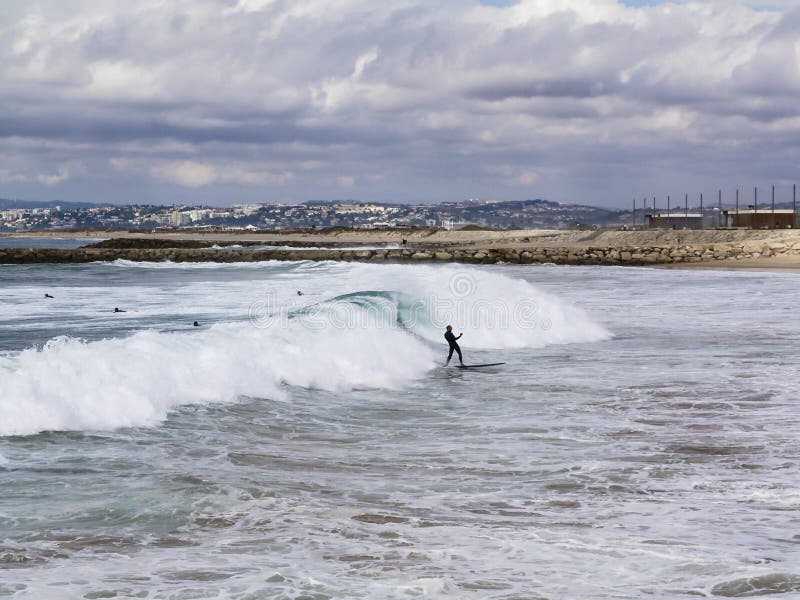 Happy surfer after the perfect wave. stock image Happy surfer after the perfect wave. stock image