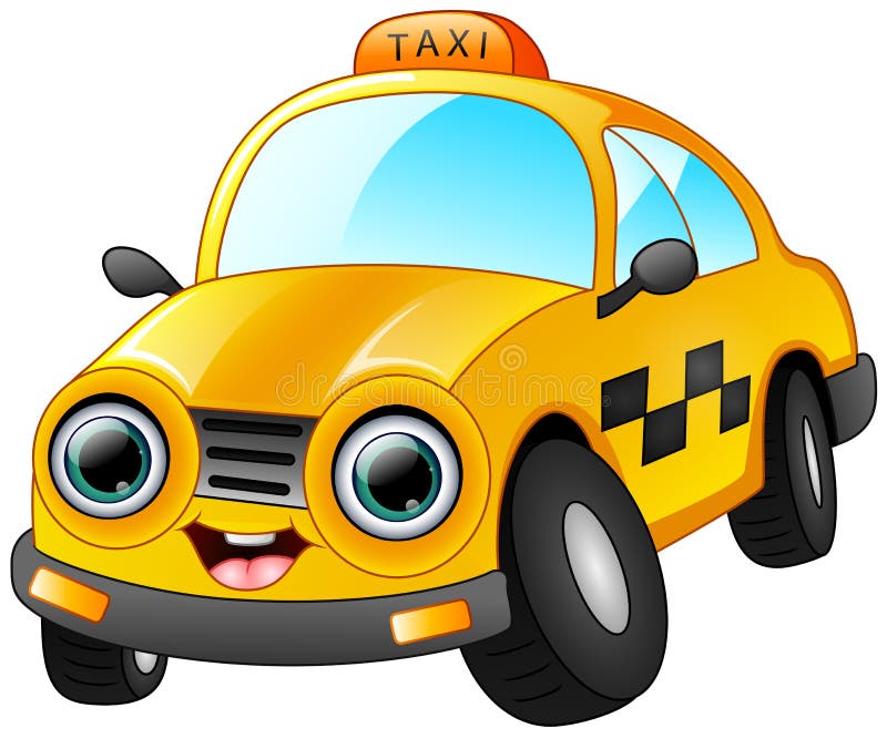 Cartoon taxi stock vector. Illustration of road, cartoon - 64837665