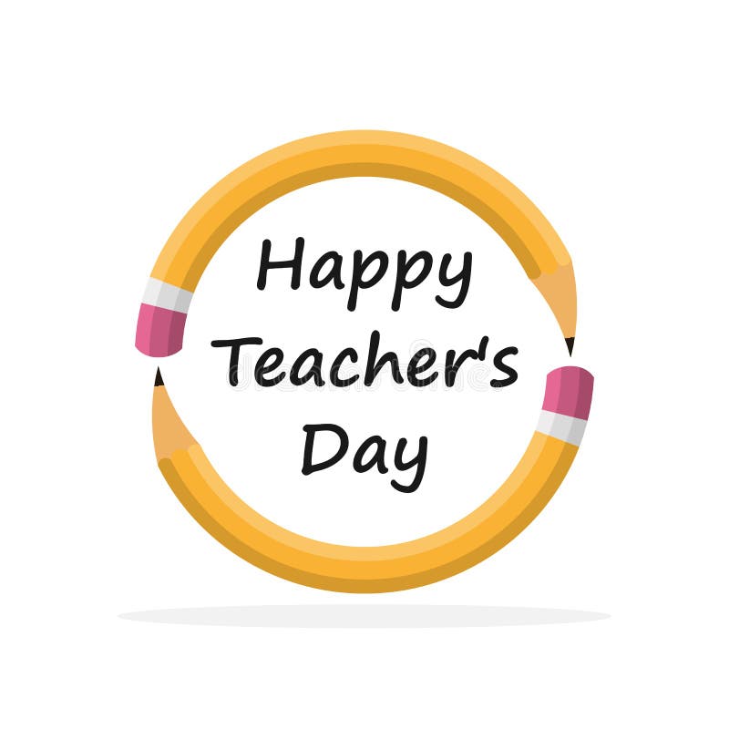 Happy Teachers Day Banner with Pencil. Vector Illustration. Stock  Illustration - Illustration of glow, text: 114630227
