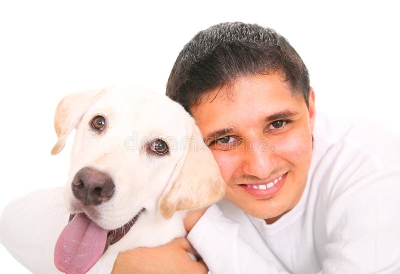 Happy Teen With Dog