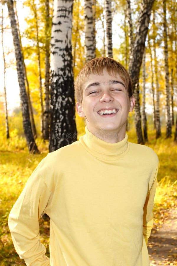 Happy teenager outdoor royalty free stock image