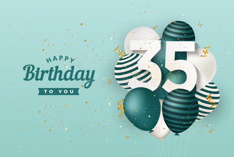 Happy 35th Birthday Stock Illustrations – 953 Happy 35th Birthday Stock ...