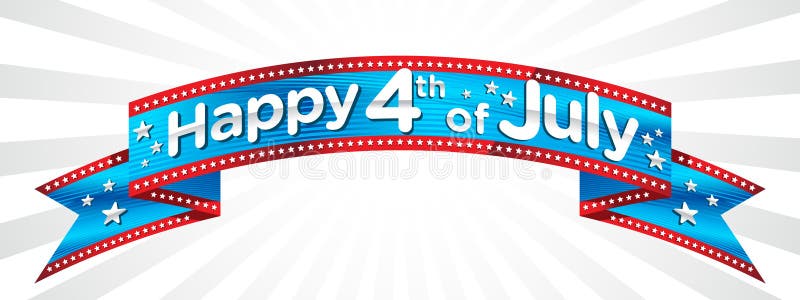 Happy 4th of July Banner Vector Stock Vector - Illustration of america