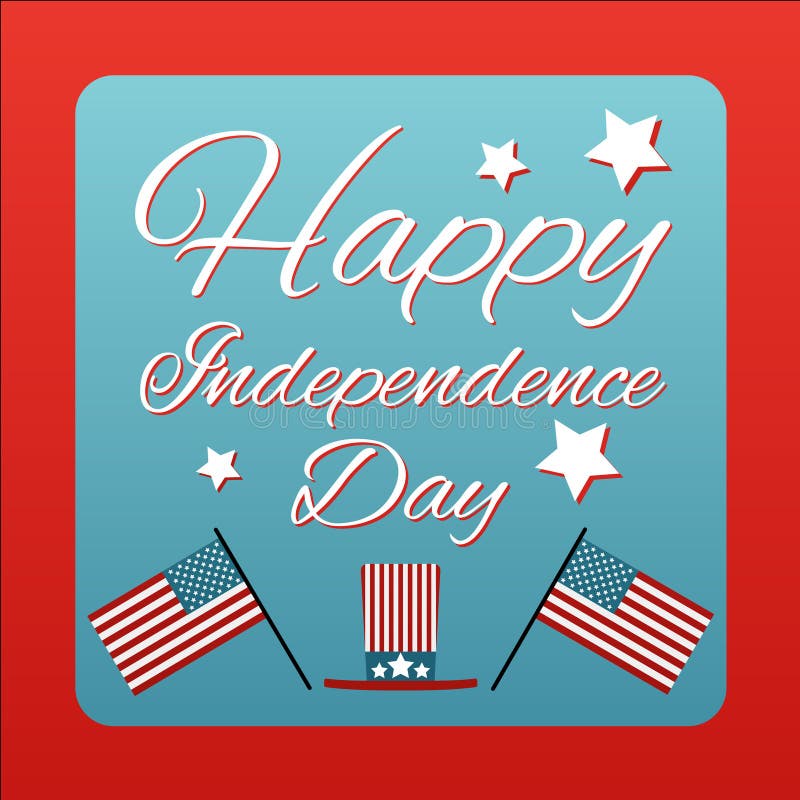 Happy 4 th of July card United States of America. Happy independence day USA poster. Vector illustration. royalty free illustration Happy 4 th of July card United States of America. Happy independence day USA poster. Vector illustration. royalty free illustration