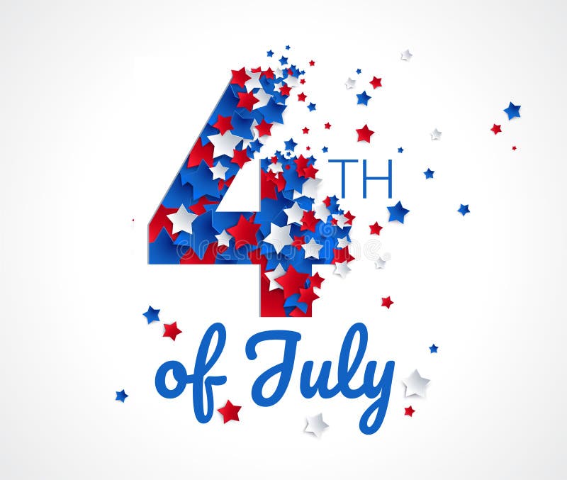 Happy 4th of July greeting card vector background stock illustration Happy 4th of July greeting card vector background stock illustration
