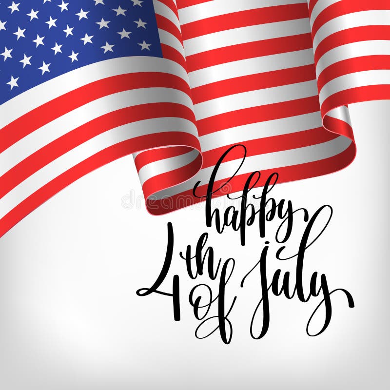 Happy 4th of july USA independence day banner with american flag vector illustration Happy 4th of july USA independence day banner with american flag vector illustration