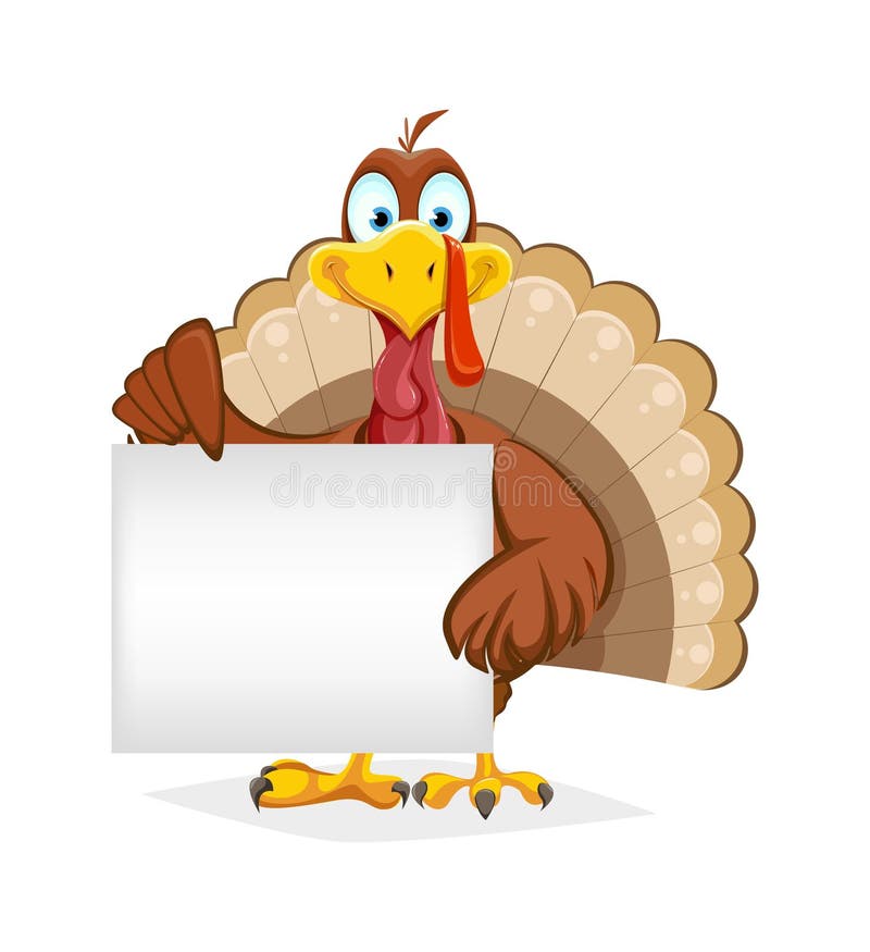 Thanksgiving turkey. Happy Thanksgiving Day. Stock Vector