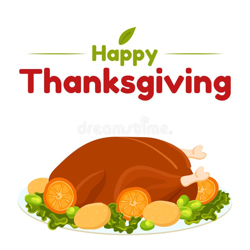 Thanksgiving Dinner. Cartoon Vector Illustration Stock Vector ...