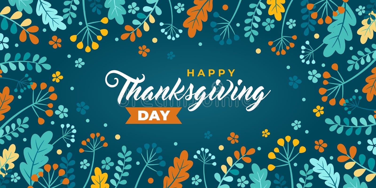 Happy Thanksgiving Day. Vector Banner, Greeting Card with Text Happy