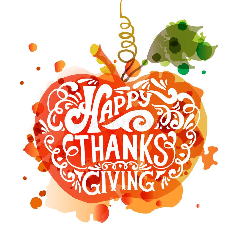 Free Happy Thanksgiving Day Logotype Royalty Free Stock Photo - 61858775