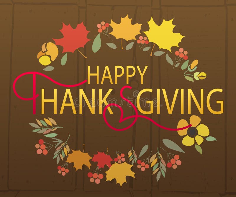 Happy Thanksgiving Day logotype, badge royalty free illustration Happy Thanksgiving Day logotype, badge royalty free illustration