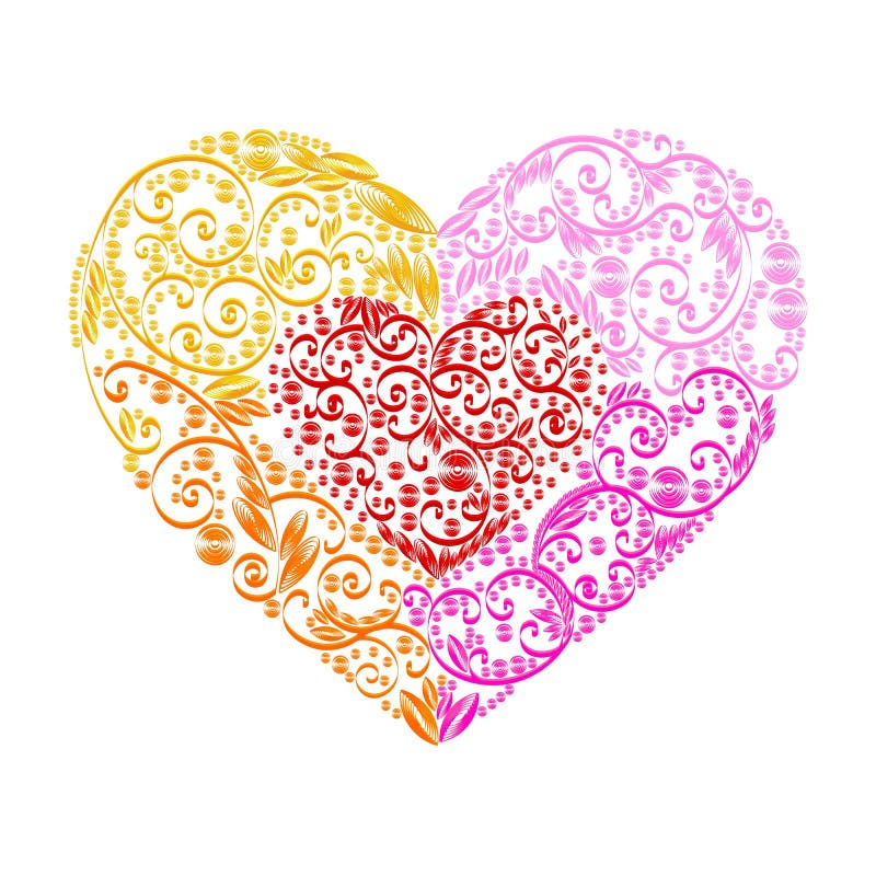 Happy valentine day heart decor multicolored Vector Image