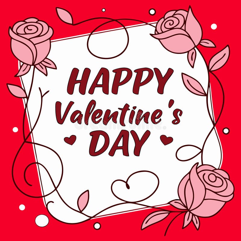 Happy valentine\'s day background stock illustration