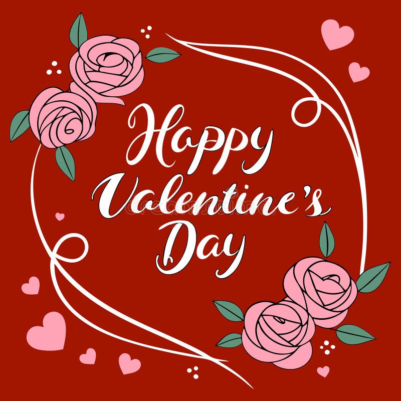 Happy valentine\'s day background stock illustration